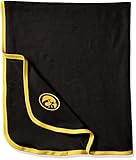 NCAA Iowa Hawkeyes幼児毛布、1サイズ、ブラック/ゴールド