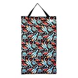 Large Hanging Wet Dry Bag for Cloth Diapers or Laundry (Rocket) by Ecoable