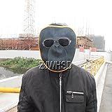 溶接面 マスク 皮面 牛革 かぶり面 保護具 ゴーグル 便携型 保護メガネ 頭巾 龜旅