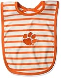 NCAA Clemson Tigers Infantストライプニットよだれかけ、1サイズ、オレンジ/ホワイト