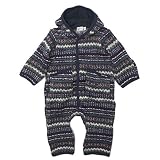 TAPPET ノルディックプリント裏毛ロンパース ネイビー(NB) 70