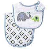 Luvable Friends Bib and Burp Cloth Set, Blue Elephant by BabyVision [並行輸入品]