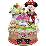 出産祝い ディズニー 大人気 ミニー おむつケーキ 女の子 カーター Luvable ウォッシュクロス パンパース DK1087-S