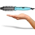PHOEBE Mini Travel Curling Iron Hair Brush, 3/4 Inch Dual Voltage Ceramic Tourmaline Ionic Curler Brush, Professional Anti-Sc