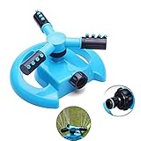 ガーデンスプリンクラー - 自動芝生散水器360度3アーム回転スプリンクラーシステム