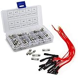 10pcsインラインヒューズホルダ+100pcs速断タイプのガラス管ヒューズ(5x20mm 250V)