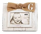 Mud Pie Planked Monogram Bow Frame, G by Mud Pie [並行輸入品]