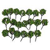 SODIAL(R) 20ｘ2.8インチ　風景トレインモデル木 w/黄色い花- スケール1/100