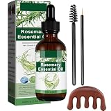 Pure Natural Essential Oil, Pure Rosemary Essential Oil, Rosemary Oil for Hair, Massage Comb, Contains Rosemary and Massage Comb, Suitable for Men and Women 60ml / 2.0 Fi Oz