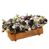 ローズ　薔薇　フェンス式アートフラワー　フラワーアレンジメント　造花　フェイクグリーン　人工観葉植物　飾り付け　装飾品　置物　雑貨　インテリア　可愛い　オシャレ　ひまわり　菊　セット　花器付き