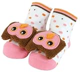 Stephan Baby Non-Skid Rattle Socks, Miss Hooty Owl, 6-12 Months by Stephan Baby [並行輸入品]
