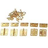 10個入りセット 蝶番 ドアのヒンジ　キャビネットドアハード ウェアヒンジ 手芸 手作り パーツ 金具 18*16mm ネジに付き ゴールデン