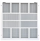 Speedi-Grille SG-2020 CW4 20-Inch by 20-Inch White Ceiling/Sidewall Vent Register with 4 Way Deflect