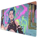 マウスパッド アニメ Arcane：リーグ・オブ・レジェンド ゲーム 40cm*75cm 大幅 滑り止め加工 おしゃれ デスクパッド 防水 人間工学 レーザー 光学式マウス キーボードパッド 快適操作性 オフィス用 柔軟 耐久性