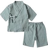 KISBINI子供服 春夏 キッズ ベビー 甚平 男の子 女の子 浴衣 半袖 パジャマ 上下セット ルームウェア 寝間着 綿100% 男女兼用 100 110 120 130cm