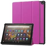 Fire HD 10 2023 ケース Fire HD 10 ケース Fire HD 10 2023 カバー Fire HD 10 2023 10インチケース Pokaas タブレットケース 専用ケース Newモデル オートスリープ機能付き 三つ折り スタンド機能 全面保護型 保護ケース マグネット開閉式 傷つけ防止 薄型 軽量 衝撃吸収 (Fire HD 10 2023, パープル)