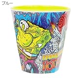 【こんなボブあり？！　メラミンカップ】　スポンジボブホットロッド　ブルー