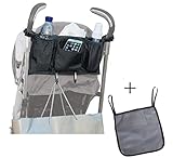 El Viento ベビーカー用 小物入れ ドリンクホルダー カラビナ フック付 バッグ メッシュ バッグ セット