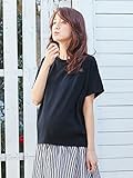 Angeliebe エンジェリーベ マタニティ 授乳口付き ビッグ Tシャツ 妊婦服 産前 産後 半袖 フリー ネイビー 21753 21753200