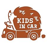 imoninn KIDS in car ステッカー　【パッケージ版】　No.37　ハリネズミさん　（茶色）