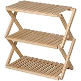 Amazon Co Jp コーナン オリジナル コーナンラック 折り畳み式木製ラック W460 3段 ナチュラル 3段 約幅46ｘ奥行30ｘ高さ58cm ホーム キッチン