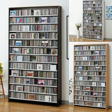 マンサク　CDラックと木製カセット収納 Amazon.co.jp 売れ筋ランキング: CDストレージラック の中で最も人気の