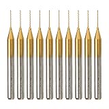 Sndy 10ピース1/8 インチシャンクタングステン鋼 pcb ドリルビット 0.4 mm チタンコーティング超硬 pcb ドリルビットセット