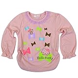 ハローキティ レース付き 長袖Tシャツ 女の子 キティちゃん サンリオ （ピンク80cm）