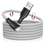 Magtame 1.5M USB-Cケーブル 磁石付き 自動収納 usb type c ケーブル3A急速充電 usbケーブルタイプc 二重ナイロン usb a to c対応 Samsung Galaxy/FE Ultras10E/S10/S9/Plus 5G/Note9/8/等対応(ブラック)