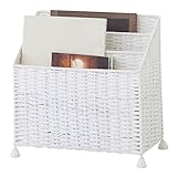 マガジンラック スチール/ペーパー 仕切り付き FKG-236WH ホワイト (白)