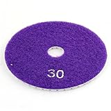 a13112000ux0367 3.9インチDiaの30グリット大理石ダイヤモンド研磨パッド、ホワイトダークパープル