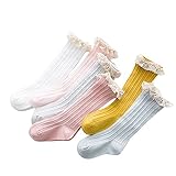 靴下 キッズ リボン付き 秋イギリス風 ハイソックス 女の子 12足 セット ガールズ キッズ hibote