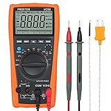 Proster VC99 デジタル マルチメーター 大型液晶搭載 電圧 電流 抵抗 温度 導通 日本語説明書付き 18ヶ月保証