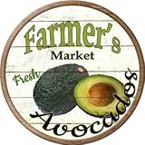 Farmers Market Avocadosノベルティメタル円形Sign c-761
