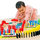 [ドリーマー]　木製　480個　ドミノ倒し　装置付き　おもちゃ　収納袋付き　カラフル　6色　風車付き　子供　キッズ　ベビー　幼児　早期開発　知育玩具　出産祝い　お誕生日ギフト