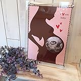 [NET-O] 母の日 エコー写真 思い出いっぱい Baby Bump 単品販売可 妊婦 ご懐妊 メモリアル写真立て サイズ プレゼント用ギフト箱セット (2L, ピンク フレーム＆ギフト箱セット)