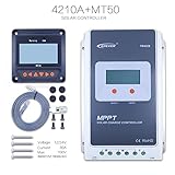 ソーラー充電コントローラ、トレーサ4210 40アンペアmpptチャージコントローラー、y-solarによる太陽制御 (4210A+MT50+RTS)