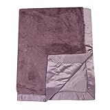 Lambs & Ivy Signature Oversized Minky Stroller Blanket, Mauve by Lambs & Ivy