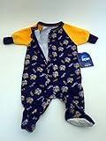 NCAA Officially Licenced Infant 3 to 6月Louisiana State TigersポリエステルフリースジップアップOnesie