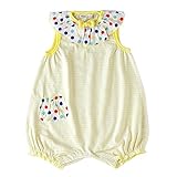 studio momo スタジオモモ マルチドット ロンパース イエロー 80cm smss1704-01