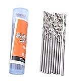 Tiptiper HSSツイストドリル、10個マイクロHSSストレートシャンクツイストドリルビットセットキット電気ドリルツール