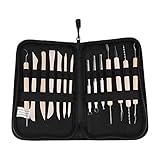 彫刻刀 粘土彫刻 伝統工芸 陶土工芸 陶芸道具 木彫り 彫刻キット 14点セット 収納バッグ付き