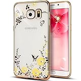 Samsung s8フローラルクリスタルTpu case-auroraloveソフトスリムBlingゴムバンパーカバーfor Samsung Galaxy s8 withラインストーンダイヤモンドガー