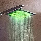 10インチ真鍮シャワーヘッド色LEDライト