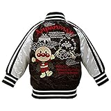 アンパンマン 刺繍入り スカジャン ジャンパーブルゾン Anpanman クリスマス j-skj01 80cm ブラック