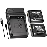 容量アップ パナソニック対応 DMW-BLH7 DMW-BLH7E 互換 バッテリー【2個セット】と USB充電器 セット ロワジャパン【PSE基準検品】残量表示 純正充電器対応