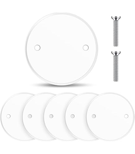 Round Ceiling Hole Cover Plate, 3-1/2 And 5 Inch White Ceiling Blank Wall Hole Plate Cover For Octagonal Electrical Boxesr/Round Electrical Box -(10 Pack - View #2