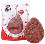 ドライまたはマチュアスキン用MYこんにゃくスポンジオールナチュラルフレンチレッドクレイ洗顔スポンジ MY Konjac Sponge All Natural French Red Clay Facia