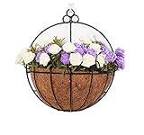 QD-SGMP 造花 壁掛け フラワー リアル造花 観葉植物 立体 アート インテリア 室内装飾　飾り付け 人工観葉植物 枯れないお花 バラ ひまわり ヒヤシンス（バラ/白＋パープル）