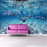 lhdlily 3d壁画海の床の世界の海洋魚水泳プールテレビ部屋壁紙壁画 LHDLily-561616981-14428